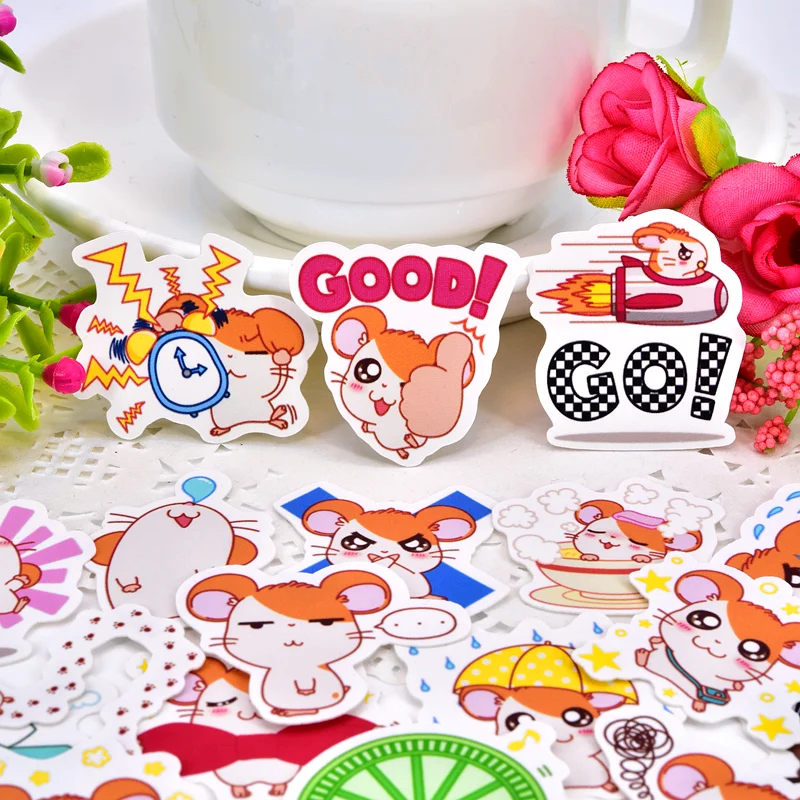 40pcs Creative Cute Self-made  animal Hamtaro Scrapbooking Stickers /Decorative Sticker /DIY Craft Photo Albums/Waterproof