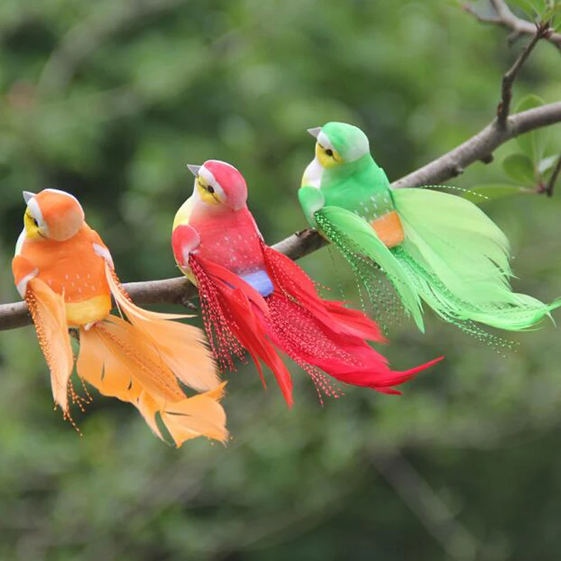 

Cute Artificial Bird Foam Feather Colorful Mini Tit Craft Bird Model Birds DIY Artificial Sparrow Emulation Decoration