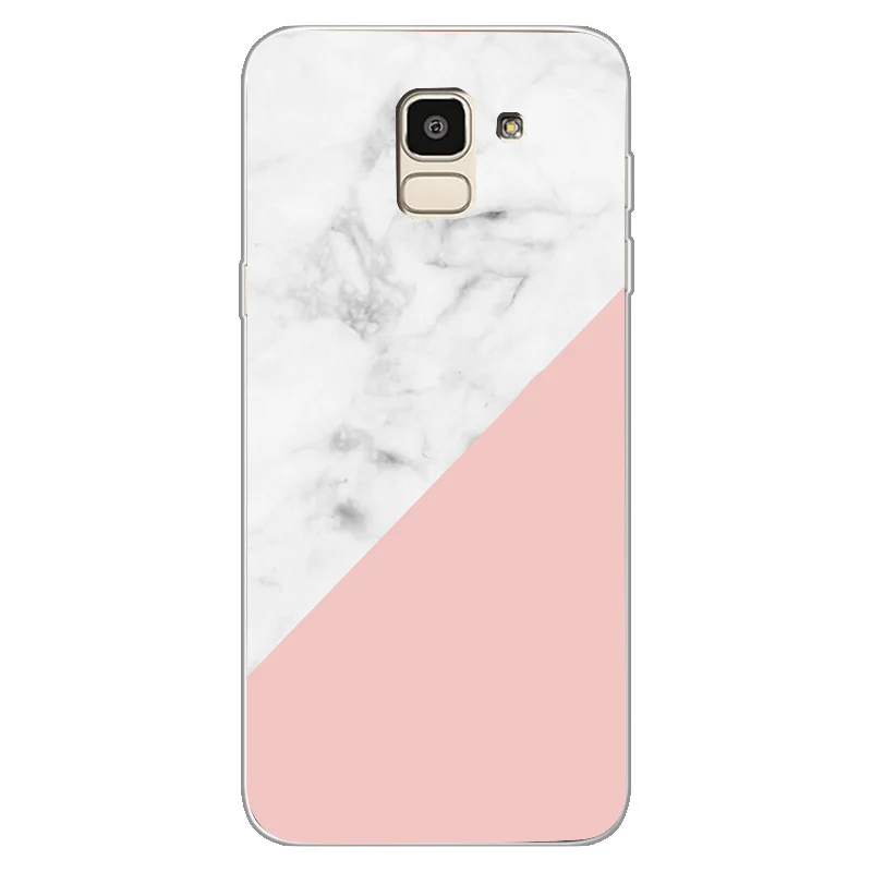 Phone Case For Samsung S8 S9 Plus S7 Edge Note 9 A5 J5 A8 Plus A7 Flower Cat Marble Case Cover Skin Funda Coque