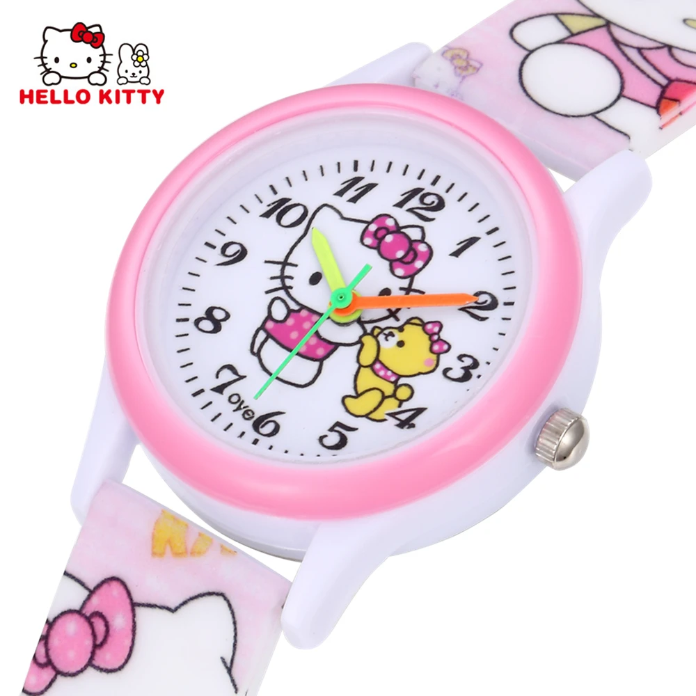 Дети часы Hello Kitty для обувь девочек дети розовое платье наручные часы милые Мультяшные часы Горячие Relogio детские часы Relogio Infantil