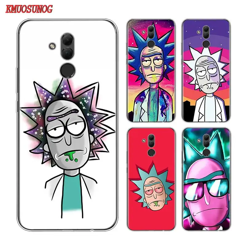 

Silicone Phone Case Rick and Morty Cartoon for huawei Nova 3 3i Mate 20 10 Y9 Y7 Y6 Y5 Lite Pro 2019 2018 Phone Shell