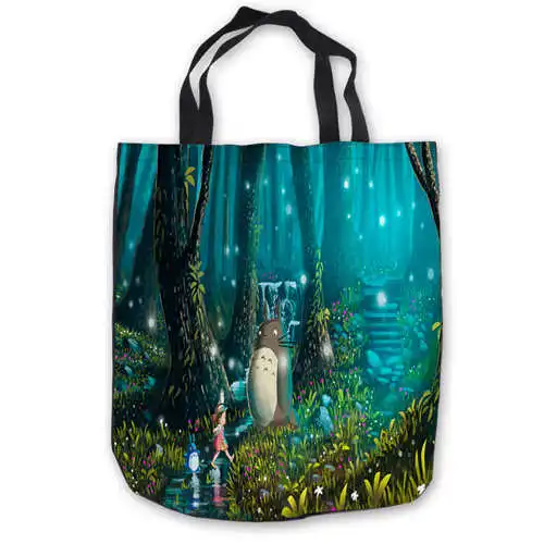 Пользовательские холст my_neighbori_totoro _ (1) ToteBags Ручные Сумки хозяйственная сумка