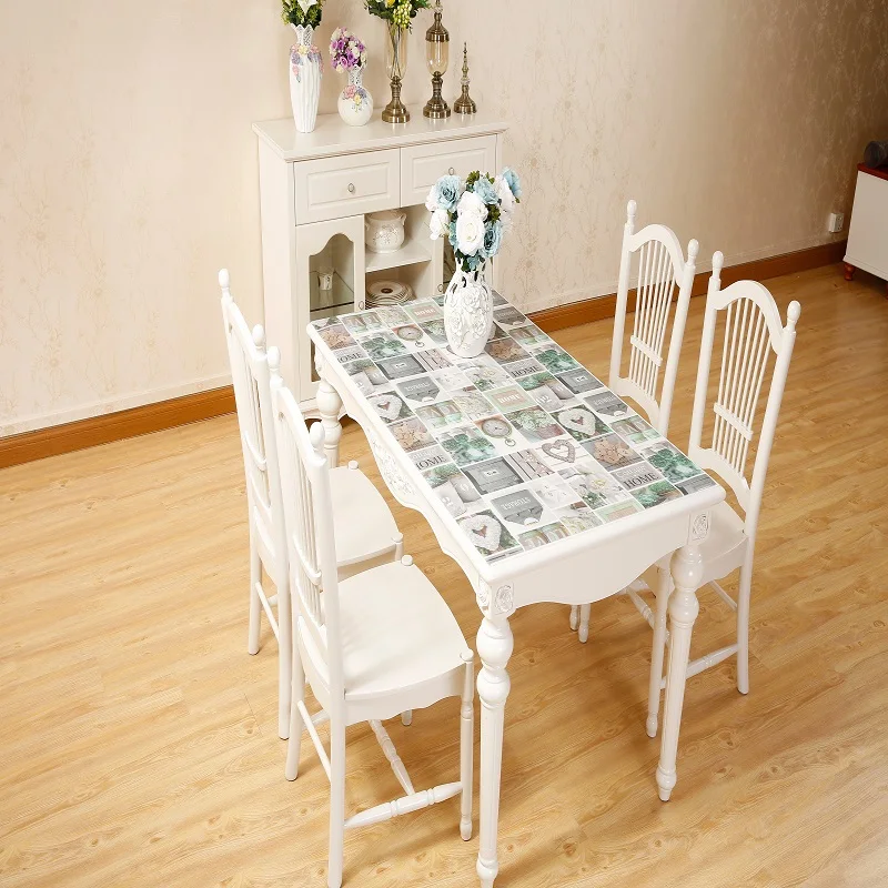 Morden creative tablecloth pvc soft glass waterproof table cover oilproof dining mat customize coffee cloth | Дом и сад