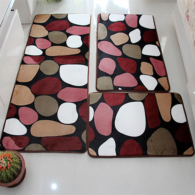 3pcs Bath Mat Set Water Absorption Bathroom Carpet Rug Home Living Room Kitchen Door Floor GRKT006 | Дом и сад