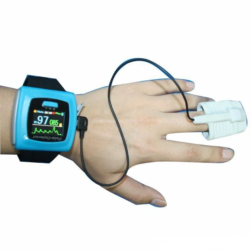 

Wrist pulse oximeter Fingertip Color OLED Display SpO2 Probe Software,CMS50F Fast Shipping Watch Oximetro