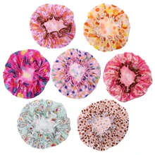 Двухслойная непромокаемая шапочка для душа, шапка, модный дизайн, душ для купания, головной убор для женщин