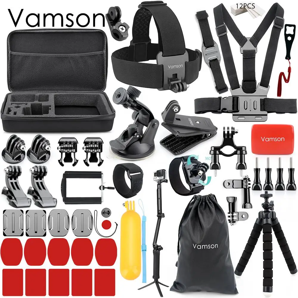 Комплект аксессуаров Vamson для Gopro Hero 7 6 5 4 крепление на запястье плавучий поплавок