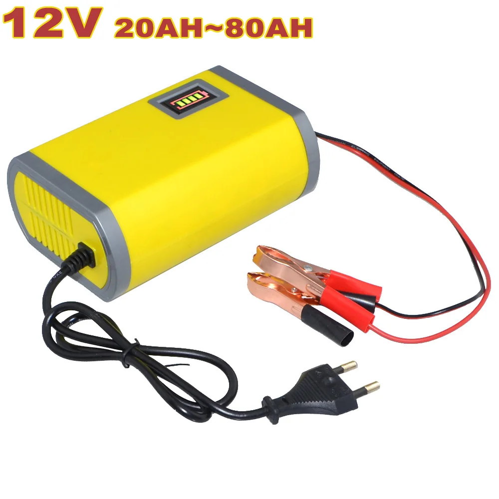 

220V Input 6A 12V Car Battery Charger Motorcycle Charger 12V Lead Acid Charger EU Plug Free Shipping with Track Number 12001923