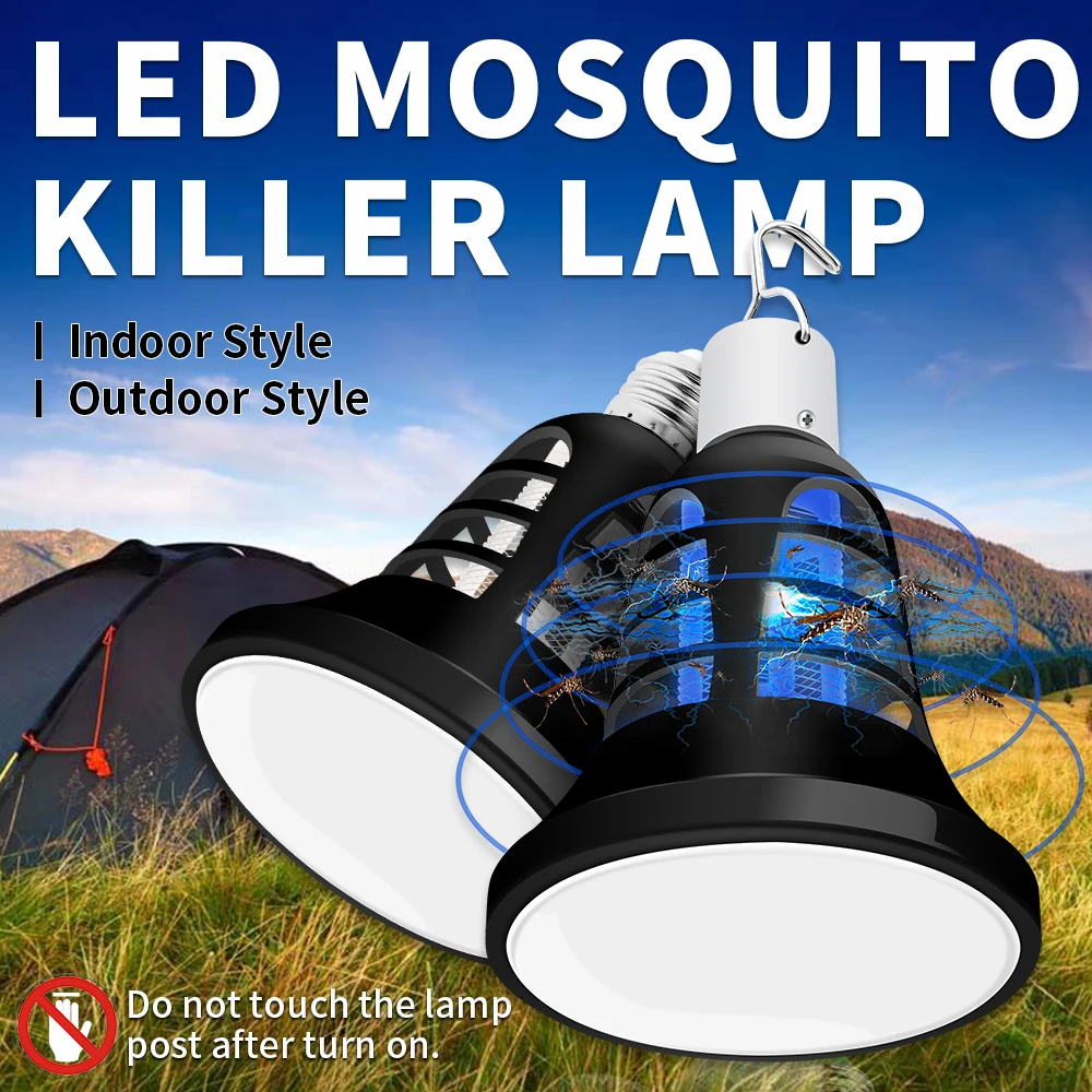 

CanLing 2PCS LED 220V Mosquito Killer Lamp E27 110V Mata Mosquito Eletrico Light Bulb Led 8W Bug Zapper for Outdoor 5V Spotlight