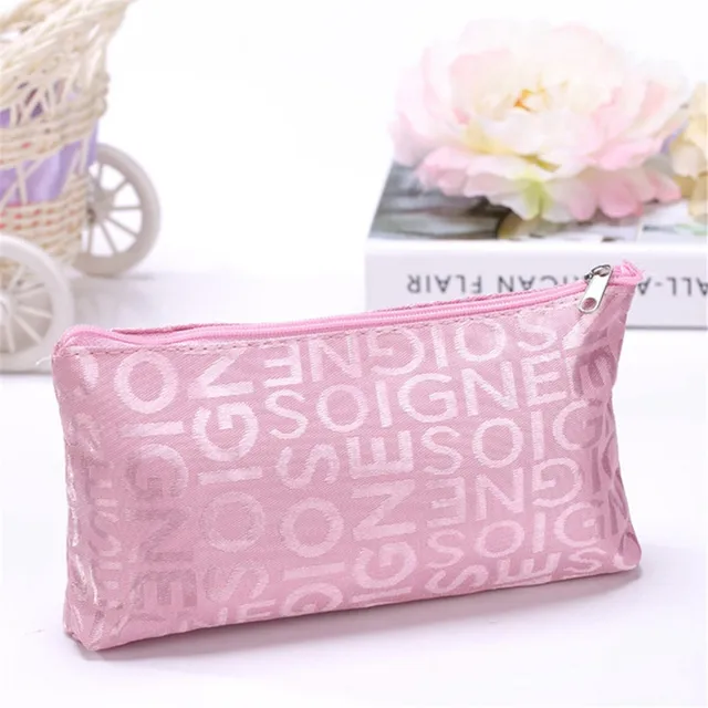 Makeup Bags With Multicolor letter Cute Cosmetics Pouchs For Travel