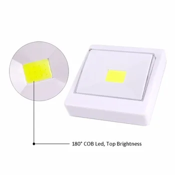 

Led Night Light Wall Lamp ON/OFF Switch COB Camping Lamps Magnetic 3*AAA Battery Powered Children Baby Room Closet Stairs Use JQ