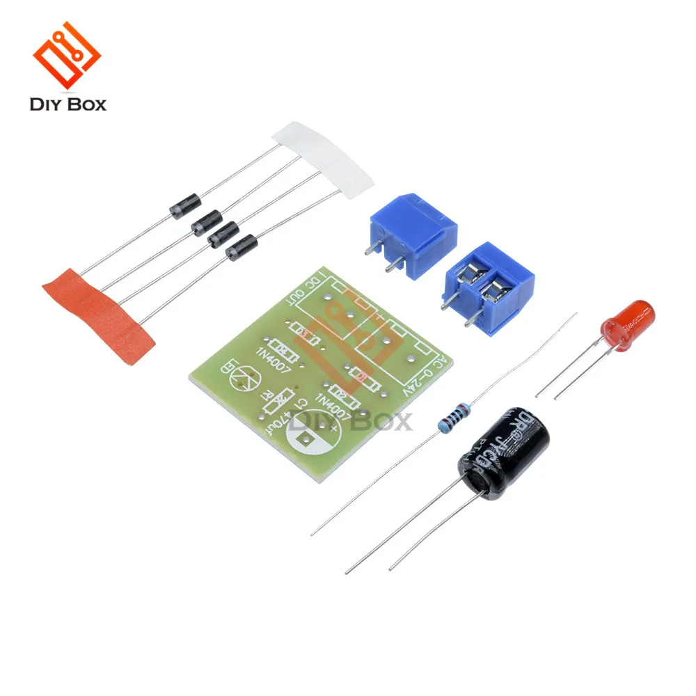 

IN4007 Full Wave Bridge Rectifier Diy Kits AC DC Converter Full Wave Rectifier Circuit Board KIT Parts Electronic Suite