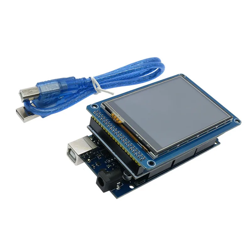 3,2 дюймовый TFT lcd сенсорный+ TFT 3,2 дюймовый экран+ Мега 2560 R3 с usb кабелем для Arduino комплект