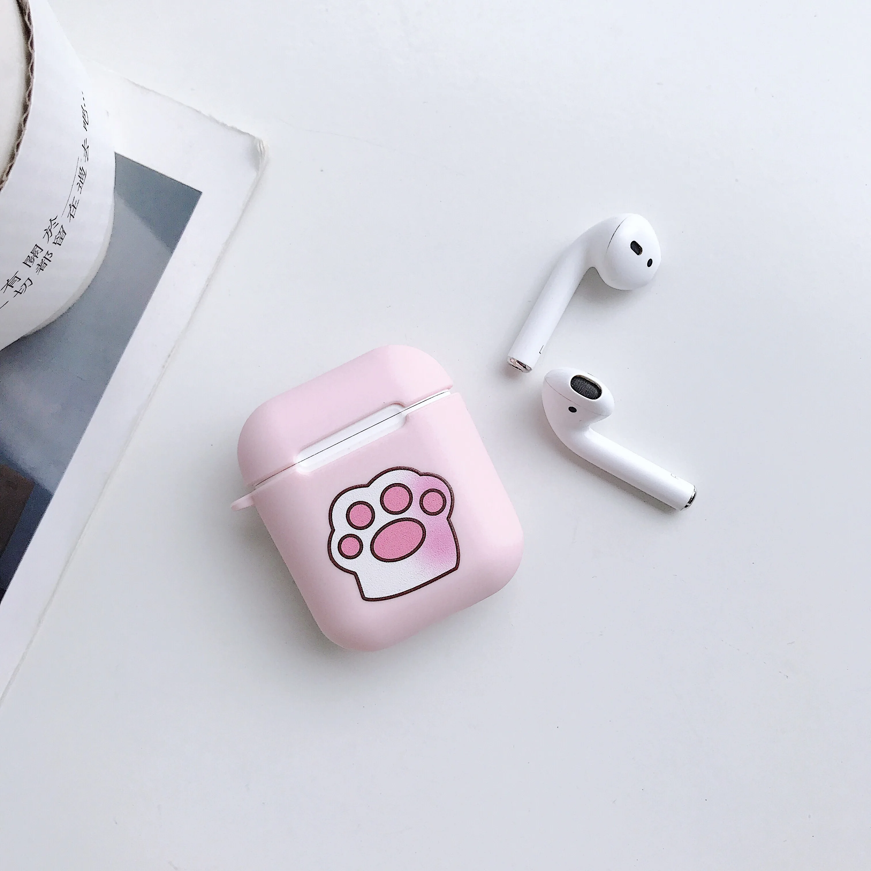 Силиконовые сумки для Air Pods лимонный арбуз Авокадо Фрукты кошка лапа собака корги мультфильм чехол для Airpods беспроводной Bluretooth наушники