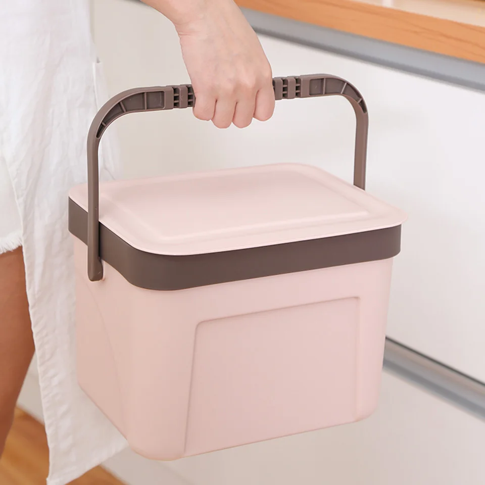 

Waste Bins Trash Can For Hanging Recycling Plastic Kitchen Garbage Box Home Wall Mounted Gathering Storage Container