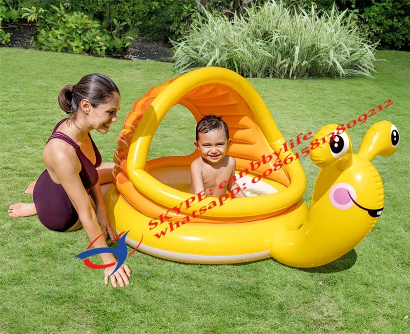 intex lazy fish baby shade pool