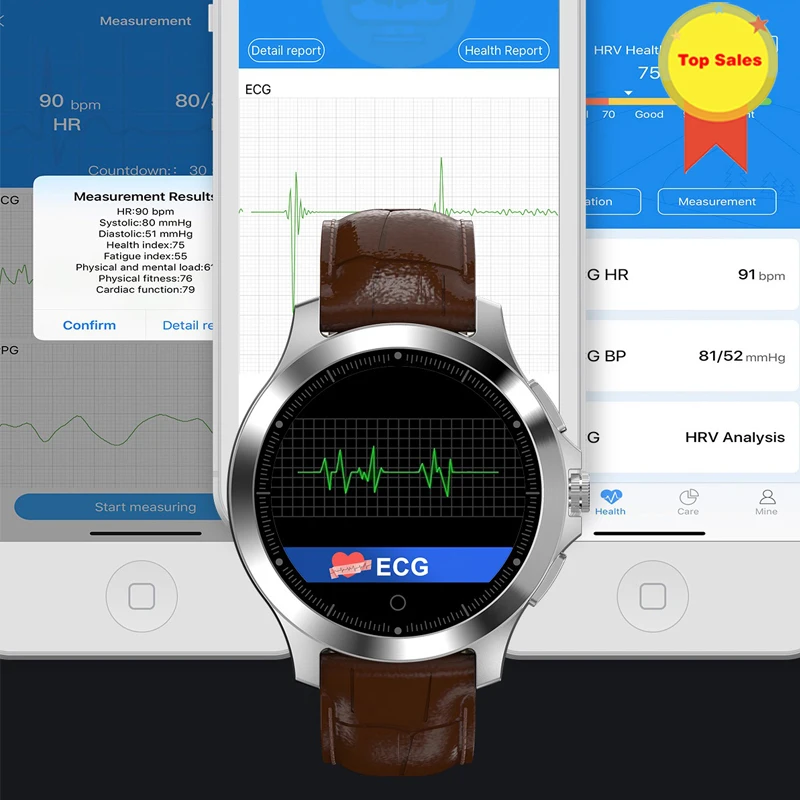 new PPG ECG smart watch with electrocardiograph