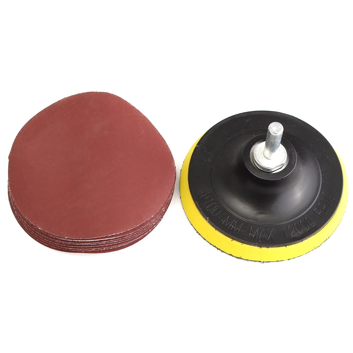 10Pcs/set 100mm Sanding Disc sandpaper 1000 Grit With Backer Pad Drill
