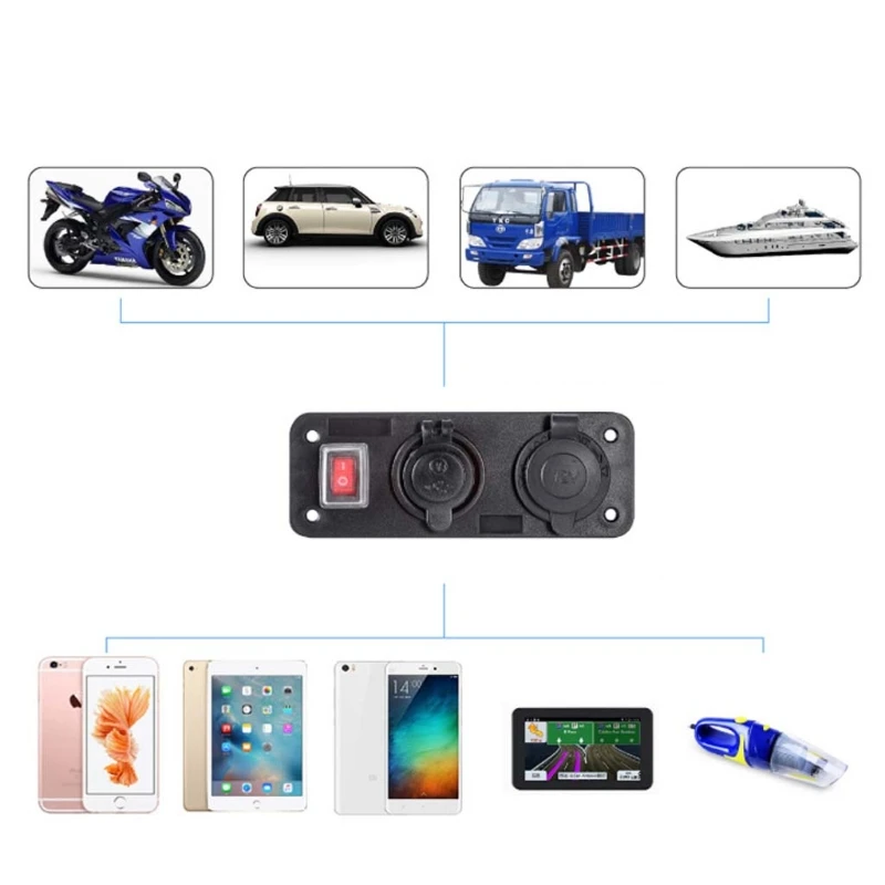 2019 автомобильный катер грузовик 12 В 24 в 2 USB зарядное устройство вольтметр