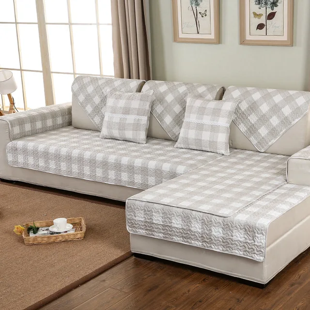 Aliexpress Plaid Sofa Cover Cotton Non Slip Cushion Plaid Sofa Cover Cotton Non Slip Cushion Modern Fabric Four Seasons Towel Corner