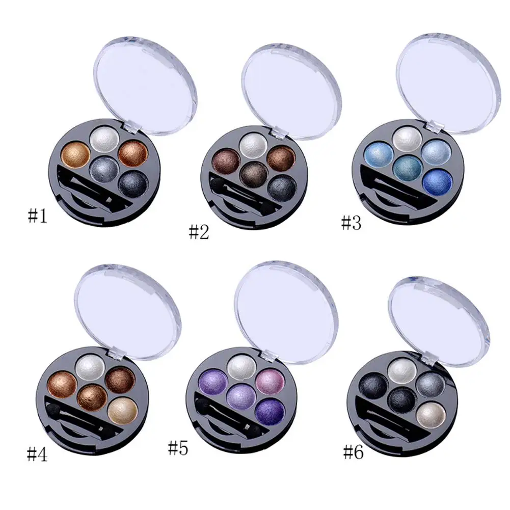

5 Color Baking Powder Eyeshadow Coastal Scents For Women Natural Radiant Smooth And Soft Waterproof And Easy To Remove Makeup