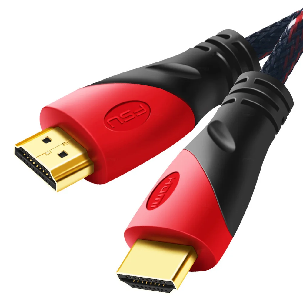 

1080P 3D Nylon HDMI to HDMI Cable High Speed Adapter Connector for Switch Computer Ps3/4 Projector Monitor HDTV Free Shipping