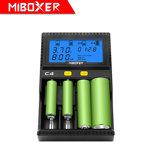 oriMiboxer C4 VC4 ЖК-зарядное устройство для литий-ионных/IMR/INR/ICR/LiFePO4 18650 14500 26650 AAA 4,2 3,7 1,2 1,5 в батареи - Цвет: C4