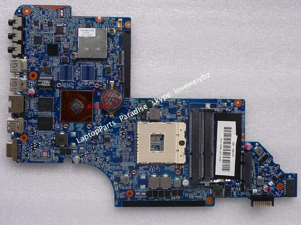 

641484-001 Mainboard For HP DV6-6000 DV6T-6000 Laptop Motherboard GPU HD6490 1GB