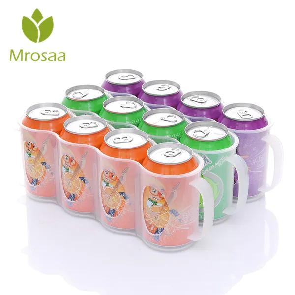 

Cans Storage Box Refrigerator Fridge Organizer Four Case Sauce Bottle Container Cola, beer, drink storage bag
