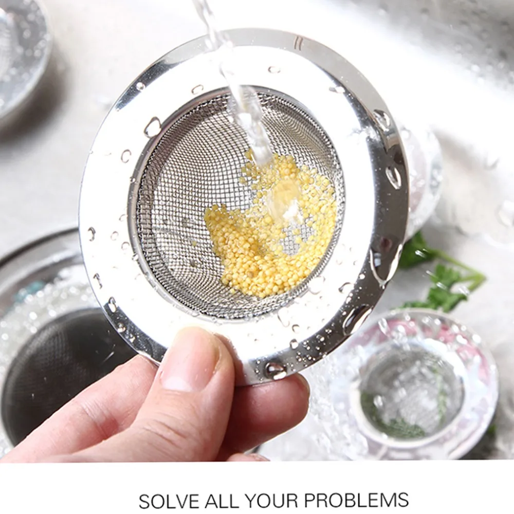 

2 pcs Stainless Steel Kitchen Floor Drain Sink Strainer Prevent Clogging Appliance Sewer Strainer Water Tank Filter
