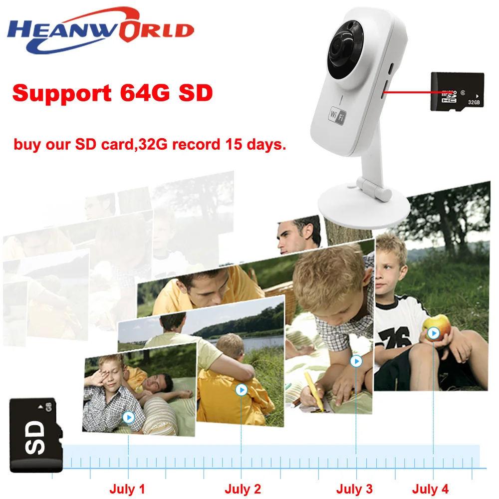 Heanworld мини ip камера Wi Fi 720P сетевая Аудио CCTV безопасности Детский Монитор домашняя