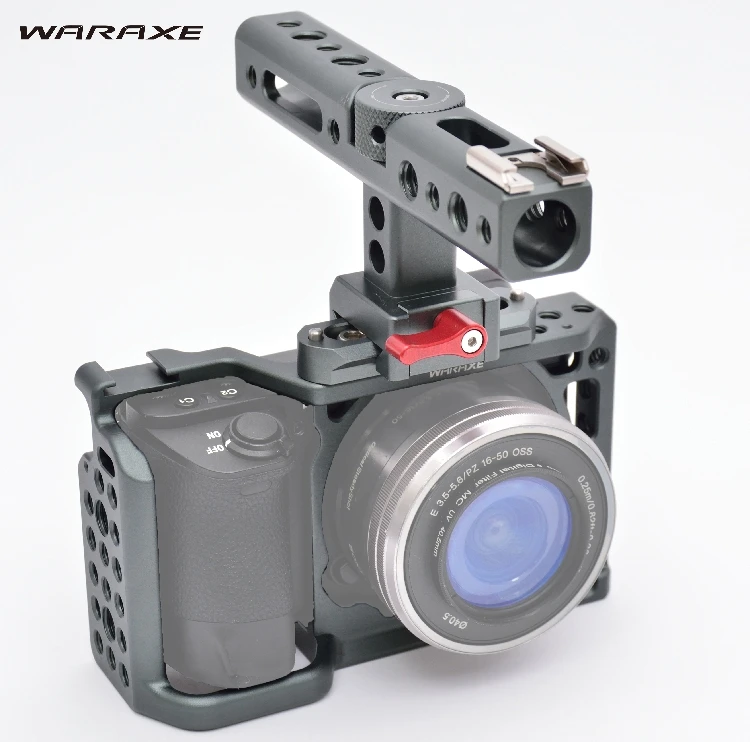 Корпус для камеры WARAXE A6 рельсовая рукоятка Sony ILCE 6000 6300 A6500 1/4 дюйма и 3/8 резьбовые