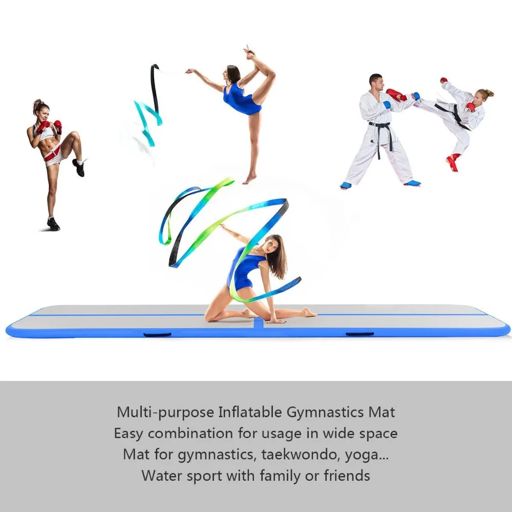 

Inflatable Gymnastic Mat Professional AirTrack Tumbling Mat with Pump for Practice Gymnastics, Cheerleading Tumbling Parkour Use