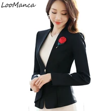 Модный Блейзер женская одежда осень зима куртка пальто элегантные с длинным рукавом официальные костюмы для офисных леди размера плюс Рабочая одежда