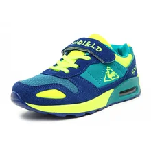 Genuine Leather Kids Shoes Boys and Girls Outdoor Running Shoes Children Breathable 3 Colors Blue Red Purple Spring Autumn