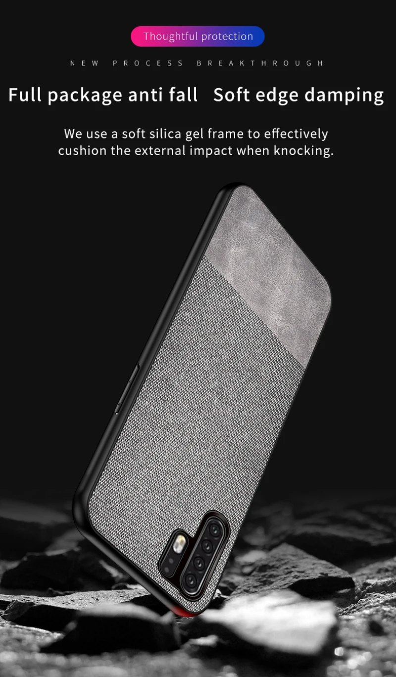 Huawei P30 P30 Pro Cloth PC+TPU Stitching case_91