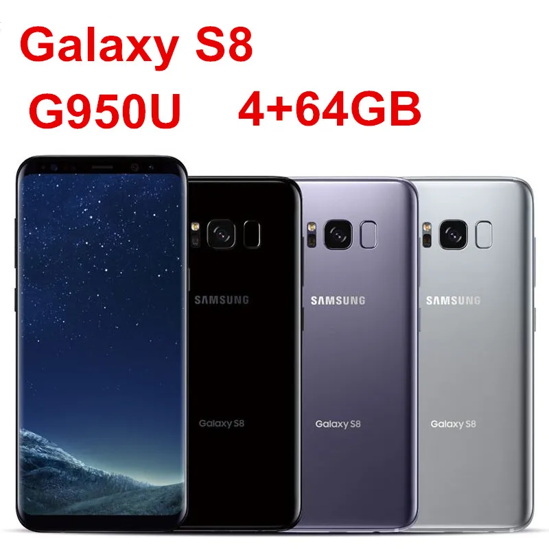 

Samsung Galaxy S8 G950U Original Unlocked LTE GSM Android Mobile Phone Octa Core 5.8" 12MP RAM 4GB ROM 64GB Snapdragon 835 NFC