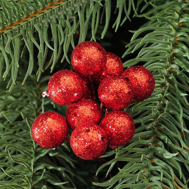 

10pcs Glitter Ball Christmas Tree Hanging Strings Party Birthday Decorations