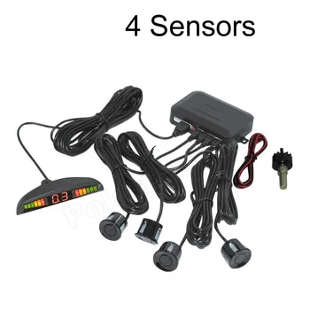 

Car Parking System 4 Sensors Kit Parking sensor Reversing Backup Radar Monitor Detector 44 colors Auto Parktronic