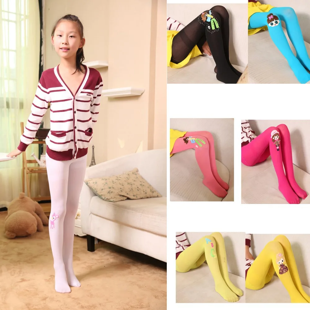 2014 Girl Tights Velvet Long Sotckings Sweet Candy Color Retail