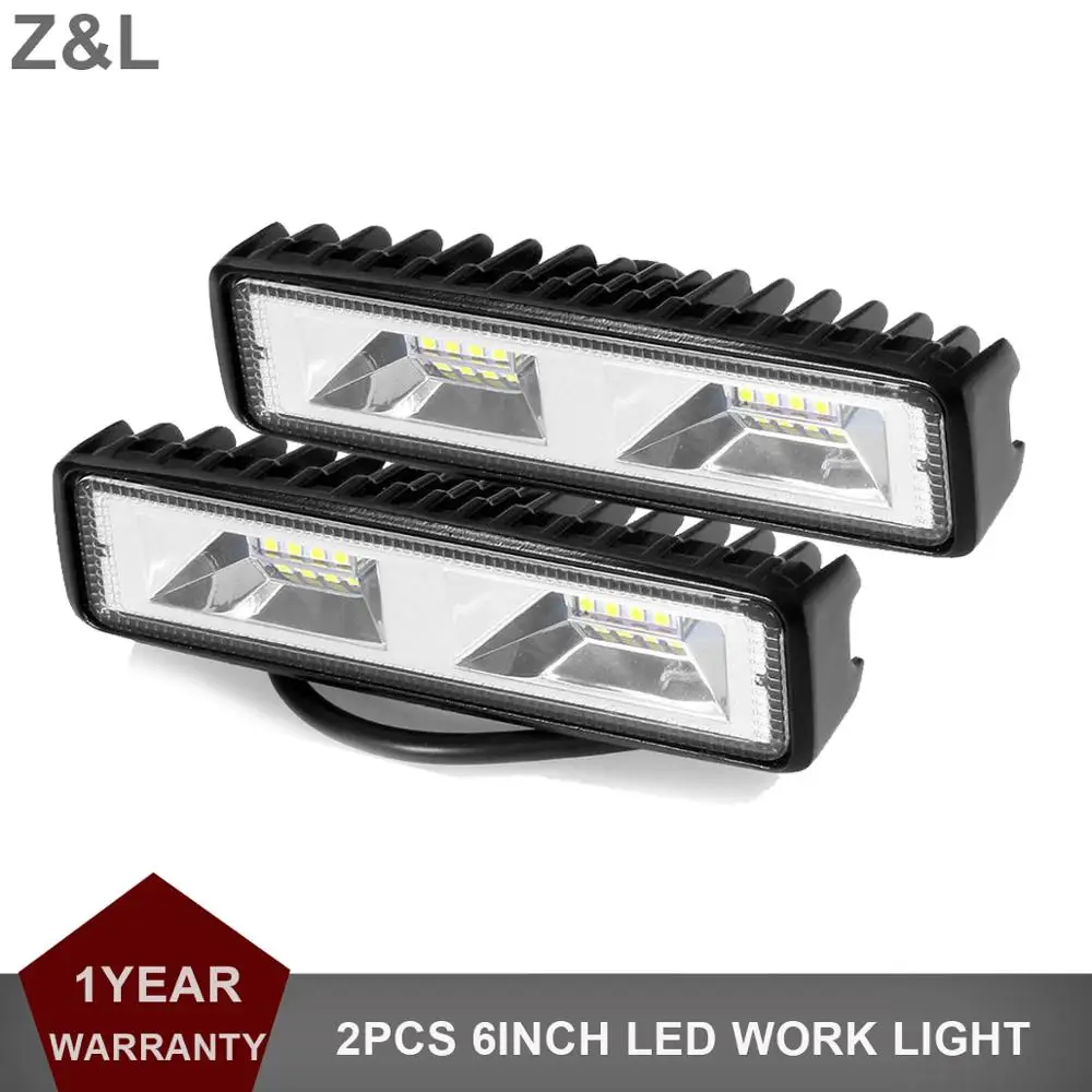 

6INCH LED Work Light Bar Offroad SUV Car Tractor Boat 4WD 4x4 Truck ATV Auto Motor Reverse Headlight Flood 12V 24V Backup Lamp