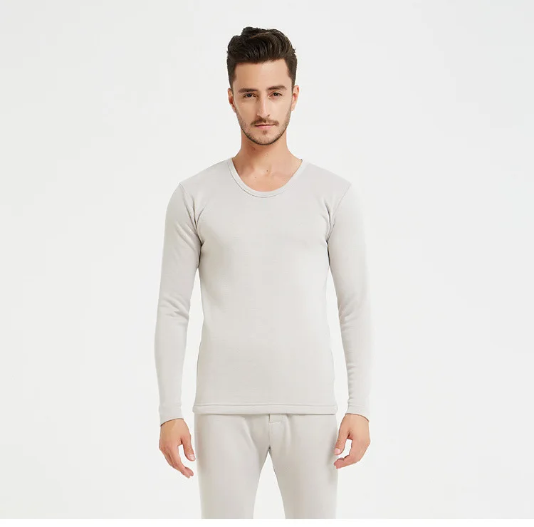 Silk Plush thermal underwear men's jacket 80 silk and 20cotton thick