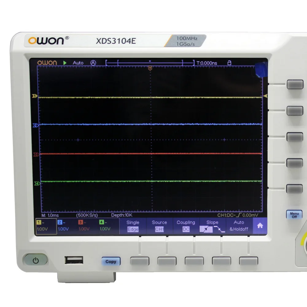 Цифровой осциллограф OWON XDS3104E 100 МГц 4 канала 8 бит сенсорный экран с низким уровнем