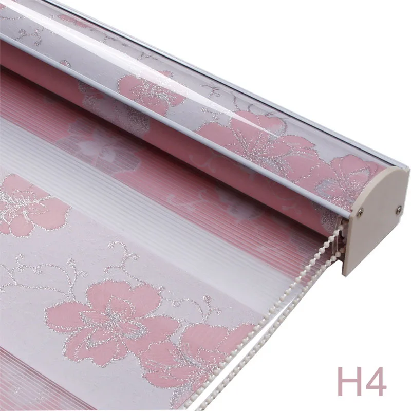 Persianas de doble capa de cebra impermeables tela de aleación de aluminio PERSIANAS de cubierta a prueba de polvo para el baño de oficina de varios colores tamaño personalizado