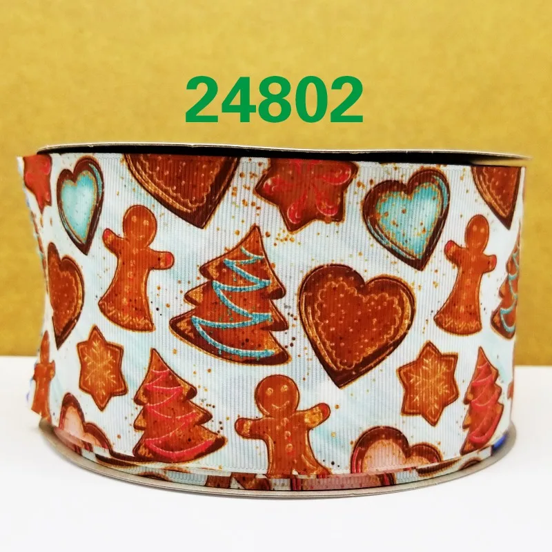 50 ярдов в Размер Рождественская лента напечатанная grosgrain лента 24878