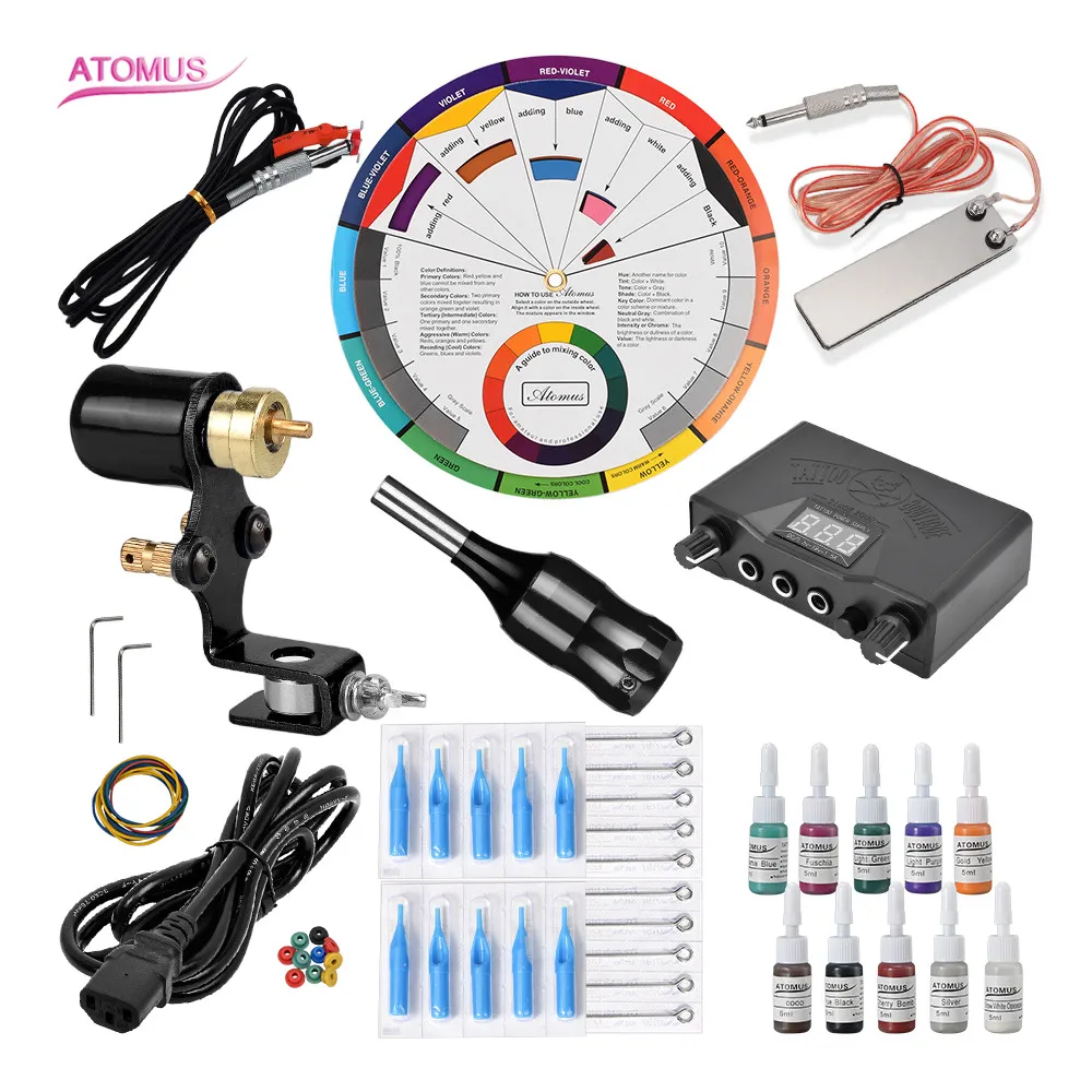 

Rotatory Tattoo Machines Kits Tatu Studio Tatoo Tatuaje Kits Proficional Gun Maquina De Tatuar Kit Tatoo Machine Set Up Maquinas