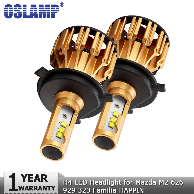 Oslamp H4 светодиодный лампы для фар Hi lo Beam 70 Вт 7000LM Автомобильные фары 12 В 24 Mazda M2 626 929