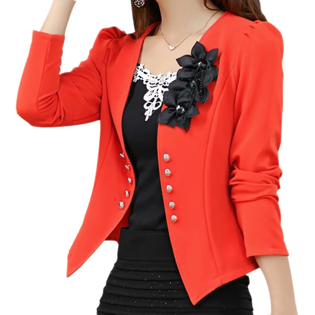 5 x blazer female slim outerwear blazer elegant spring autumn outerwear coat women ladies jacket clothes