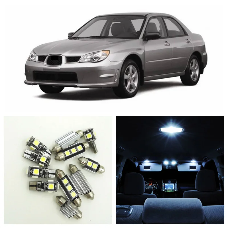 Us 9 59 36 Off 8pcs Super Bright White Car Led Light Bulbs Interior Package Kit For 2002 2007 Subaru Impreza Map Dome Trunk License Plate Lamp In