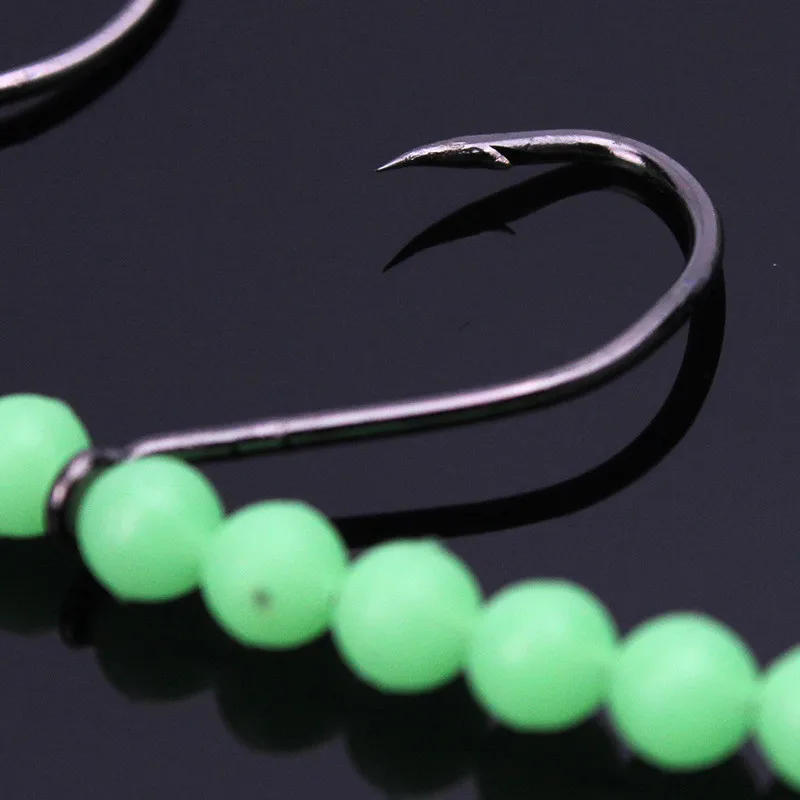 Glow in the Dark Soft Rubber Octopus Squid Lure with Luminous Beads 5 Circle Fishing Hooks in Braided Steel Fishing Wire 2018 (15)